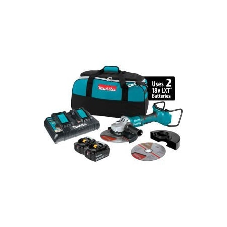 Makita Makita LXT Cordless 9" Paddle Switch Cut-Off/Angle Grinder Kit, 5.0Ah, 18V X2, Li-Ion XAG13PT1